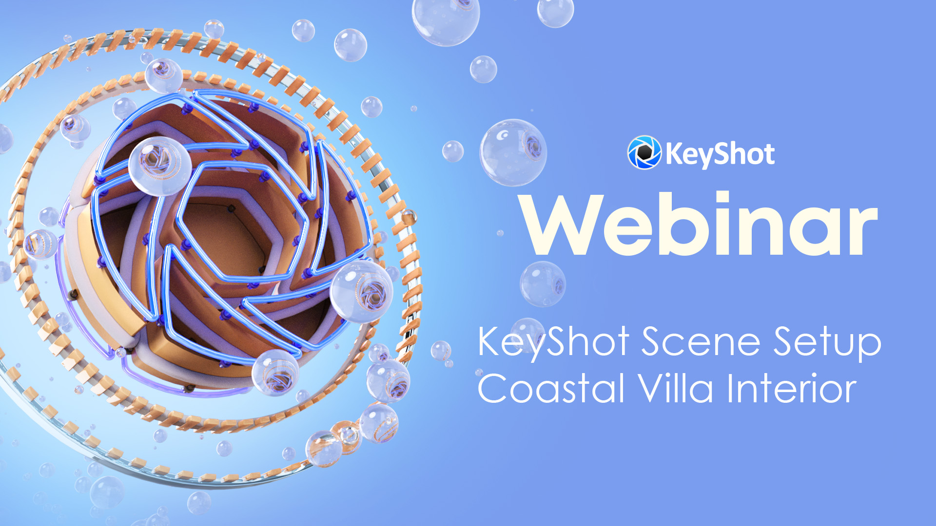 Webinar: KeyShot Configuración de la escena - Interior de una villa costera